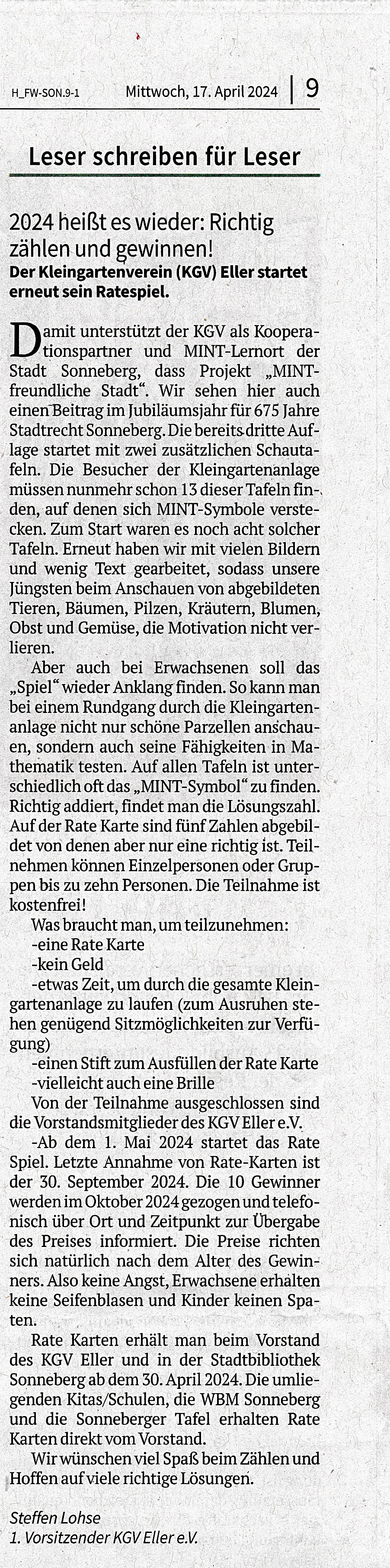 Presseartikel